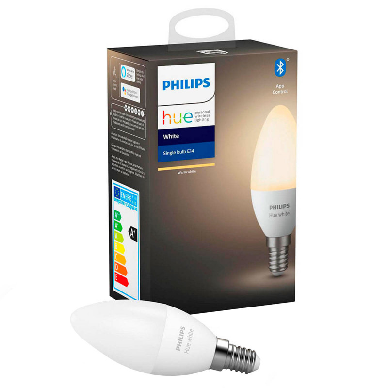 Bombilla inteligente - White Ambiance - Philips HUE E14, Luz blanca
