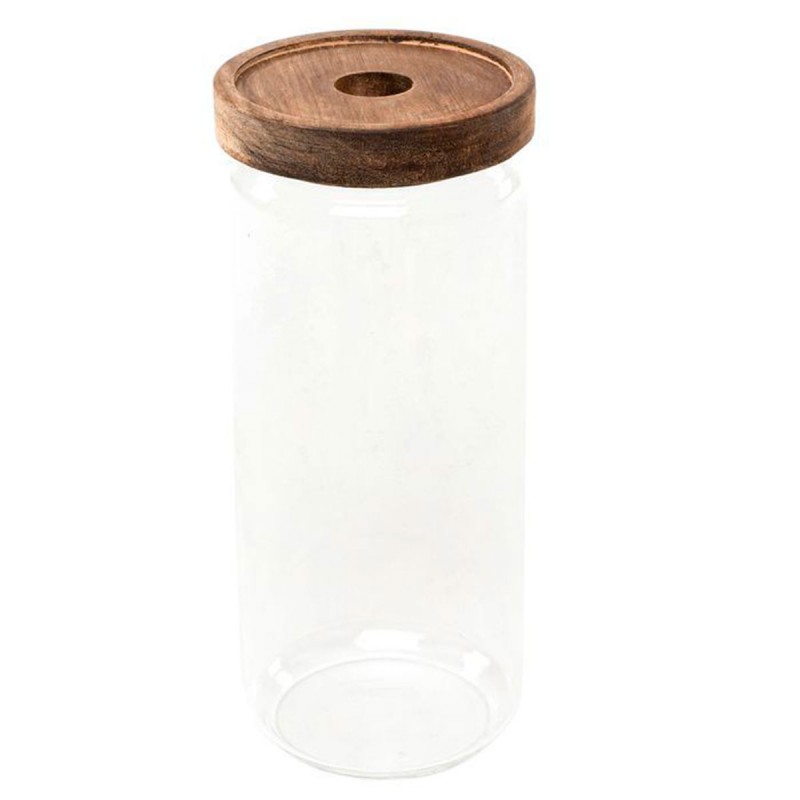 Botella de vidrio rectangular con tapón 1,5L - Orden en casa