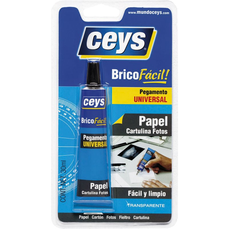Ceys - Cola blanca rápida para madera - Acabado transparente - 500 G :  : Bricolaje y herramientas